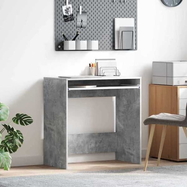 Maison Exclusive - Grå beton kontor Ingeniørtræ 77,5 x 43 x 79 cm