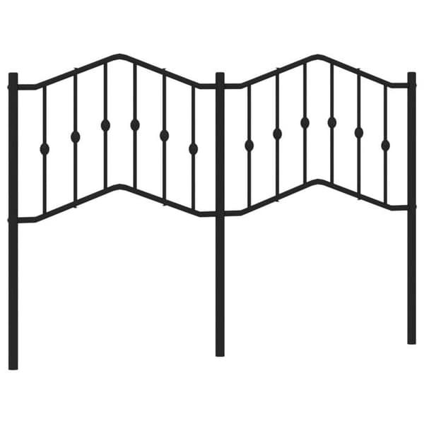 Maison Exclusive - Erstatnings hovedgærde i sort metal 150 cm