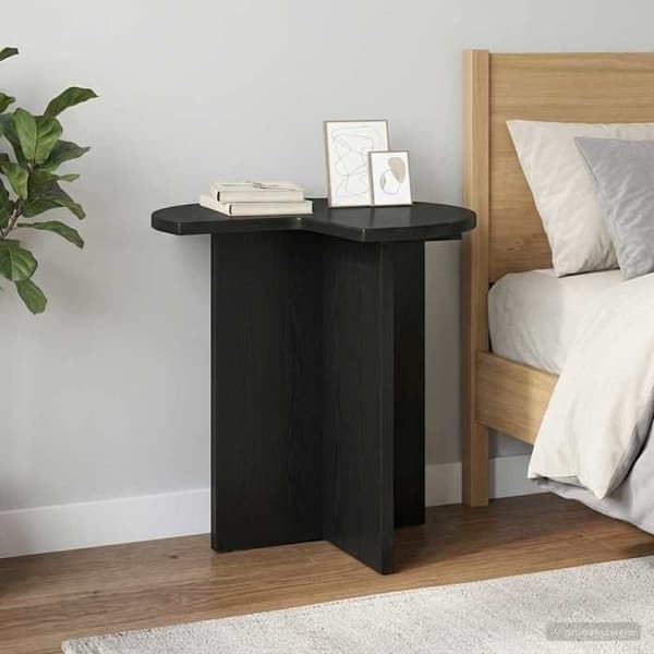 Maison Exclusive - 2-delt sidebord i sort eg Ø 39 x 38 cm