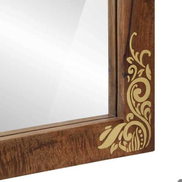 Maison Exclusive - Badrumsspegel Brun honung 70 x 50 x 2,5 cm
