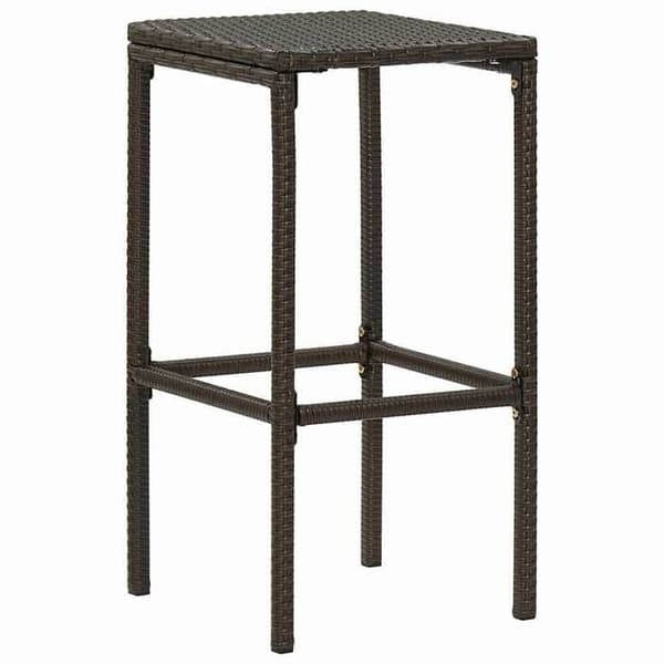 Maison Exclusive - Barstolar med kuddar, set om 6, brunt flätad resin