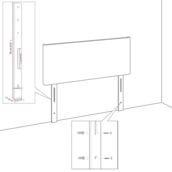 Maison Exclusive - Tummanharmaa pääty 90x5x118/128 cm Sametti Mörkgrå