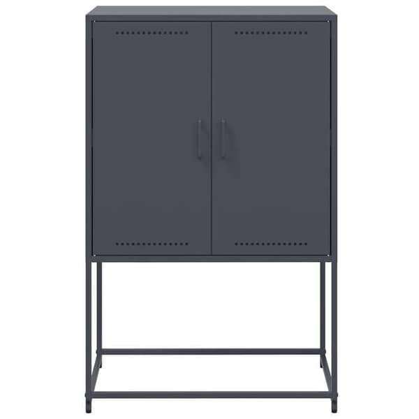 Maison Exclusive - Høj buffet antracit 68,5x38,5x107 cm stål