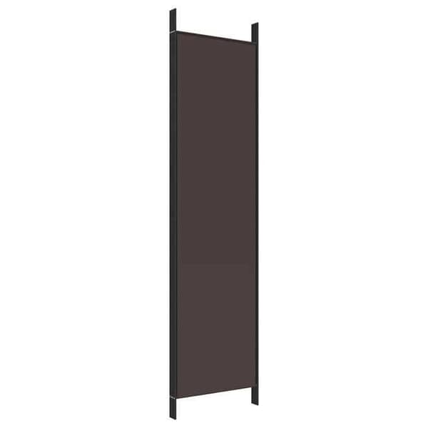 Maison Exclusive - Avskiljande vägg 4 paneler Brun 200x200 cm Tyg