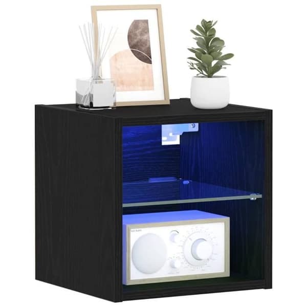 Maison Exclusive - LED-seinäyöpöytä Musta 30 x 28,5 x 30 cm