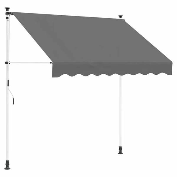 Maison Exclusive - Manuelt indtrækbar markise Lys grå 300 cm
