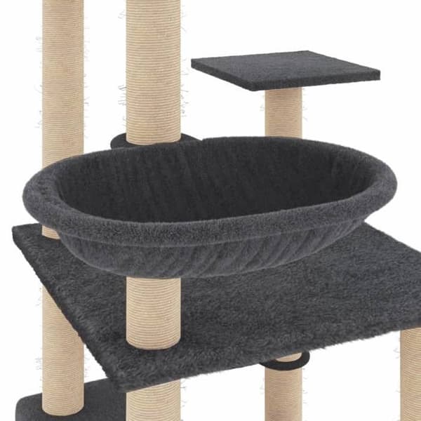 Maison Exclusive - Kattekradsetræ med sisal kløer i mørkegrå 141 cm mörkgrå
