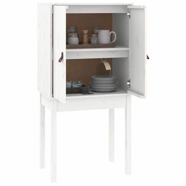 Maison Exclusive - Buffé hög Vit 60x40x120 cm Massivt furu Vit