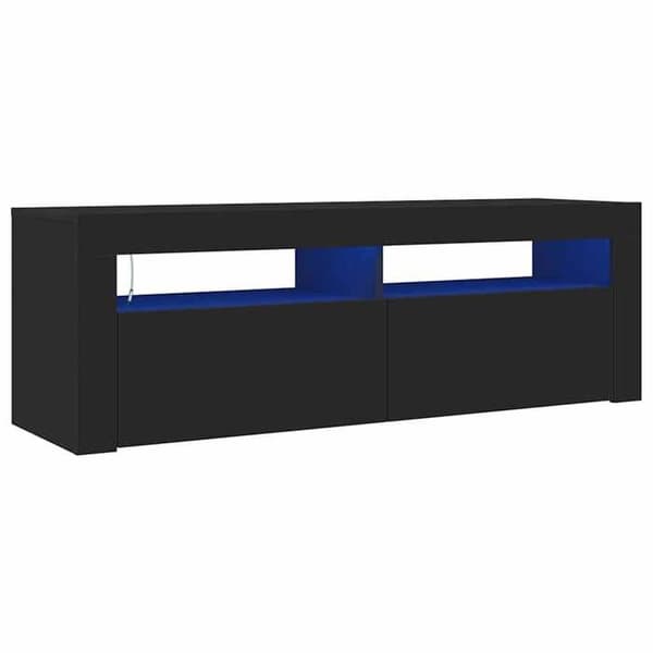 Maison Exclusive - TV-møbel med LED-lys sort 120x35x40 cm