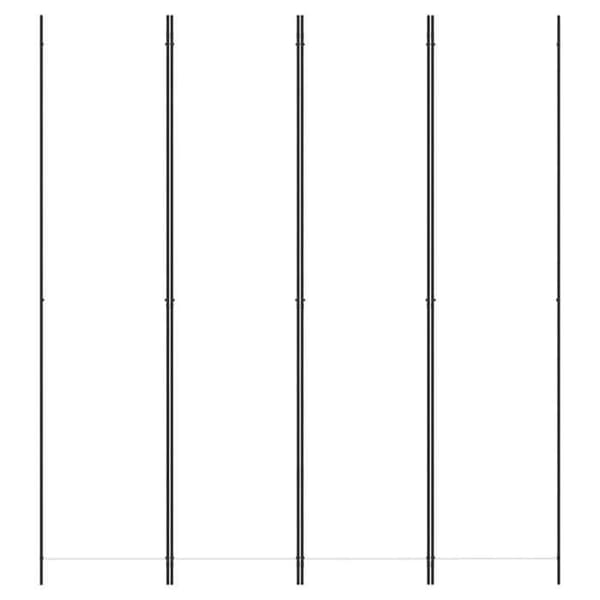 Maison Exclusive - Avskiljande vägg 4 paneler Vit 200x220 cm Tyg