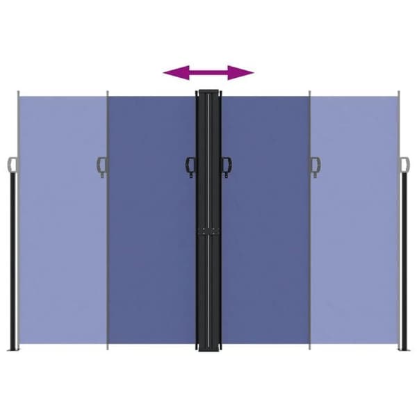 Maison Exclusive - Fällbart sidotak blått 220x1000 cm