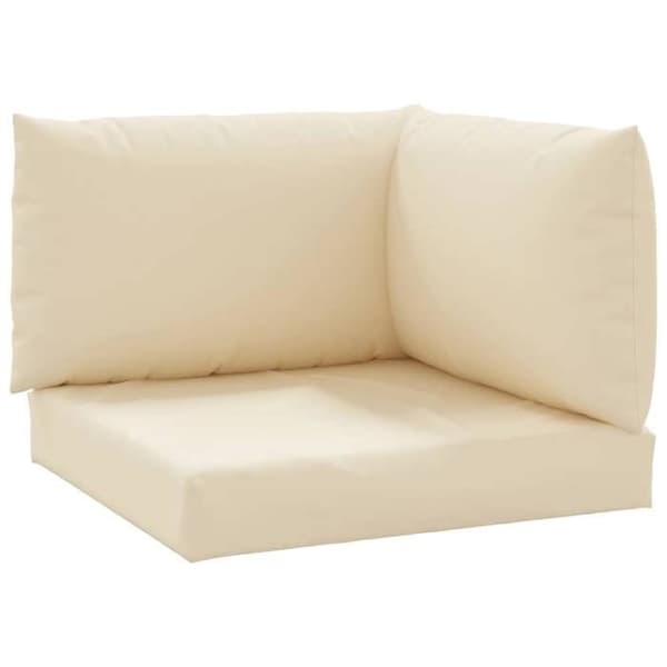 Maison Exclusive - Palettkuddar set om 3 beige oxfordtyg