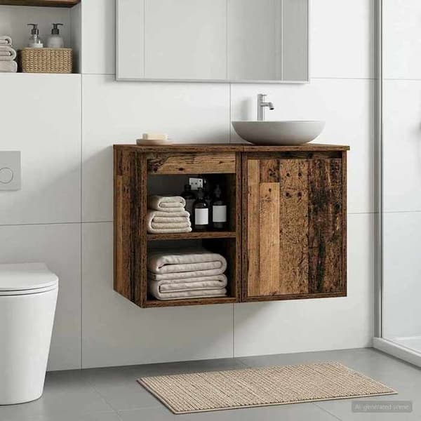 Maison Exclusive - Badrumsmöbel In-between Antik trä 30 x 35 x 50 cm