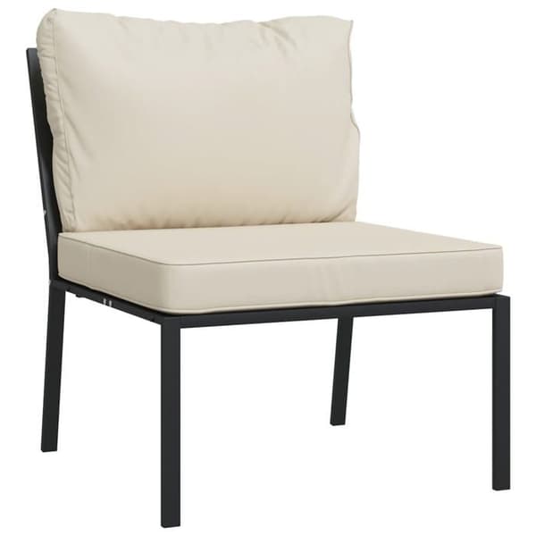 Maison Exclusive - Trädgårdsstolar och sandkuddar set om 2 60x74x79 cm stål Sand