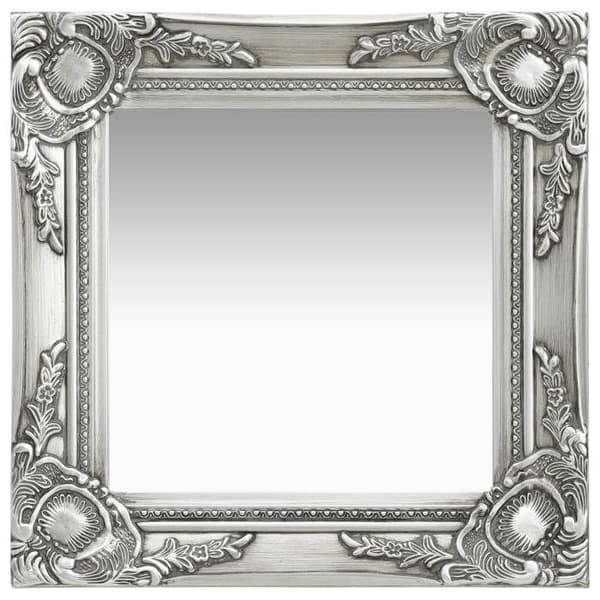 Maison Exclusive - Barockstil väggspegel 40x40 cm Silverfärgad