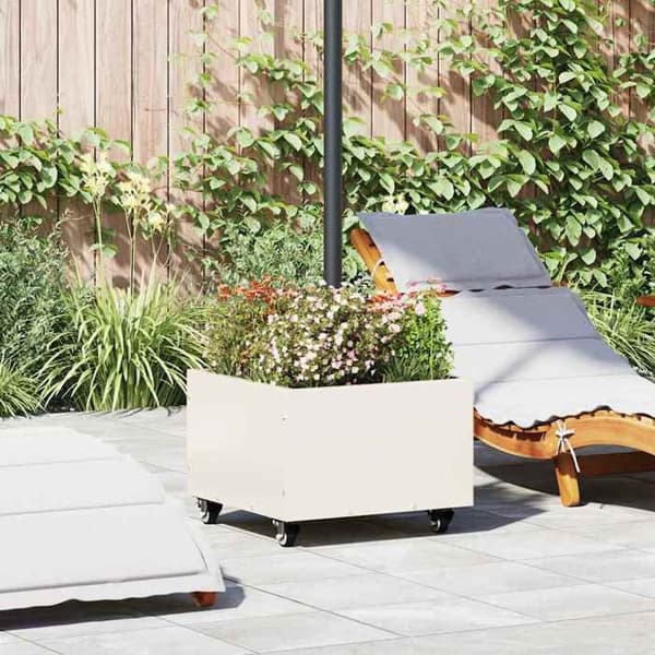 Maison Exclusive - Hvid parasolfod 45 x 45 x 45 cm Stål