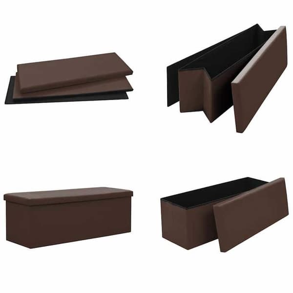 Maison Exclusive - Fällbar förvaringsbänk Brun PVC Marron (PVC)