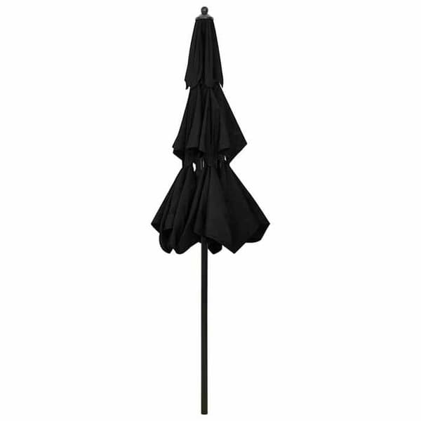 Maison Exclusive - Haveparasol med 3 niveauer og sort aluminiumsmast 2,5 m
