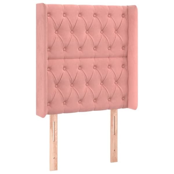 Maison Exclusive - LED-päätyruutu Rose 83x16x118/128 cm Sametti rosa