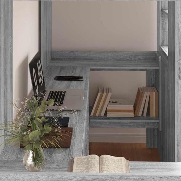 Maison Exclusive - Kerrossänky työpöydällä Sonoma harmaa 80 x 200 cm Gris Sonoma
