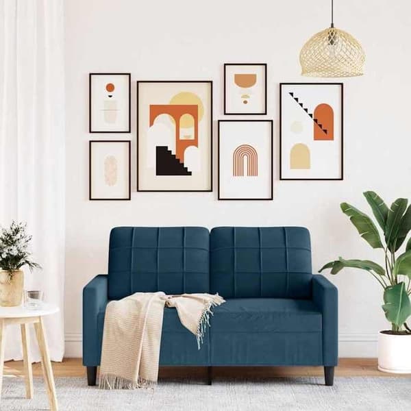 Maison Exclusive - 2-paikkainen sininen sohva 120 cm samettia