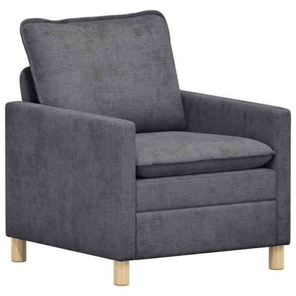 Maison Exclusive - 2-delars soffgrupp i mörkgrå polyester