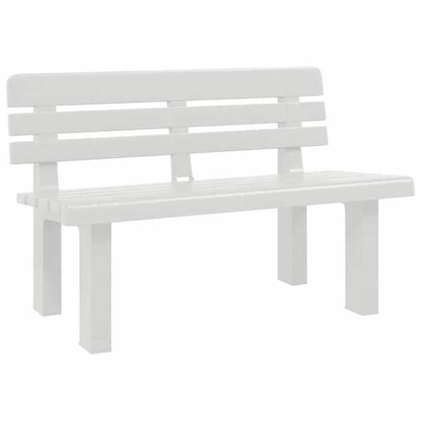 Maison Exclusive - Valkoinen puutarhapenkkki 110x52x71 cm polypropeeni Vit