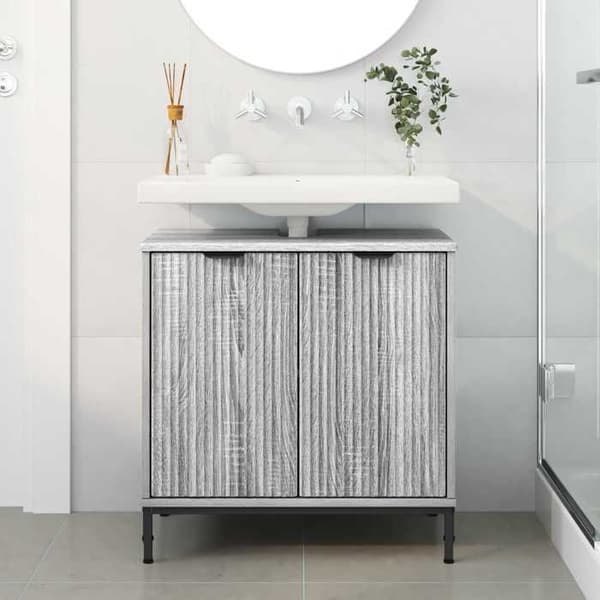 Maison Exclusive - Grå Sonoma Badrum Handfat Möbel Gris Sonoma