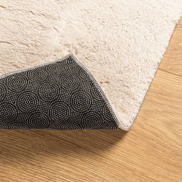 Maison Exclusive - HUARTE tæppe med bløde kort hår og vaskbart beige 80x250 cm
