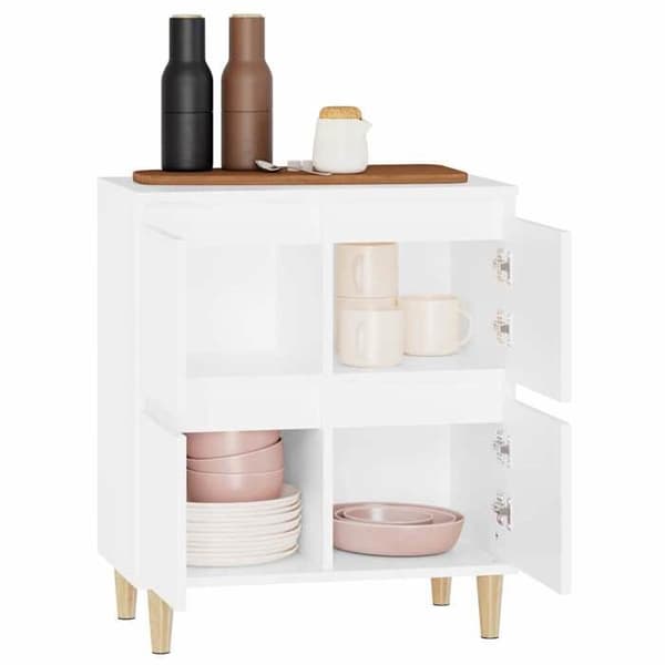 Maison Exclusive - Buffé Vit 60x35x70 cm Ingenjörsträ