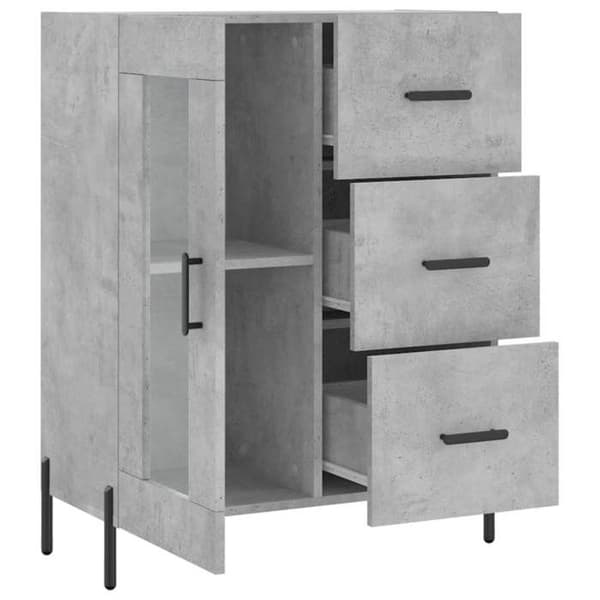 Maison Exclusive - Buffé grå betong 69,5x34x90 cm ingenjörsträ