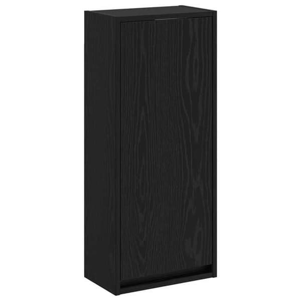 Maison Exclusive - Væghængt vaskemøbel i sort eg 35 x 20 x 81 cm