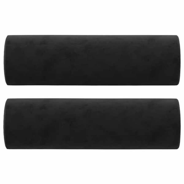 Maison Exclusive - Dekorative puder sæt af 2 Sort Ø15x50 cm Velour