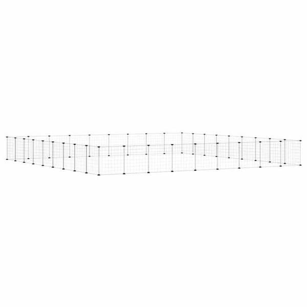 Maison Exclusive - Kæledyrbur med 36 paneler og dør Sort 315x315x35 cm