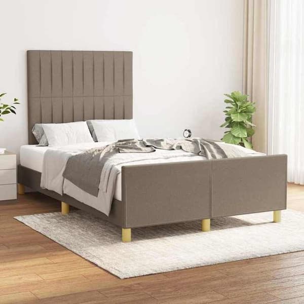 Maison Exclusive - Sengestel uden madras taupe 120x190 cm stof