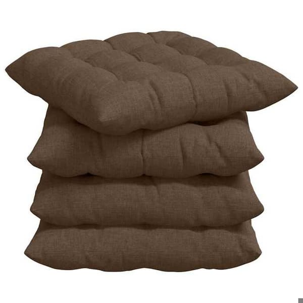 Maison Exclusive - Sittkuddar 4 st Tyg Brun 40 x 40 x 6 cm brun