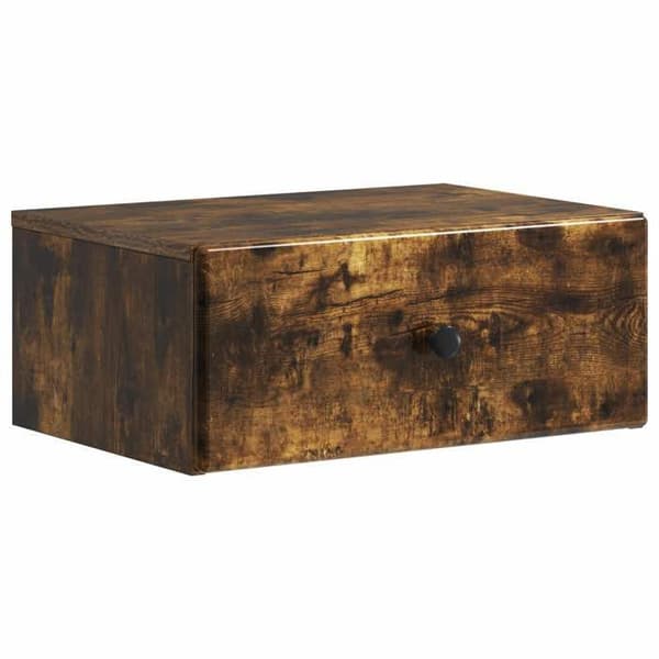 Maison Exclusive - Väggmonterad sängbord 2 st Rökt ek 49 x 34,5 x 20 cm