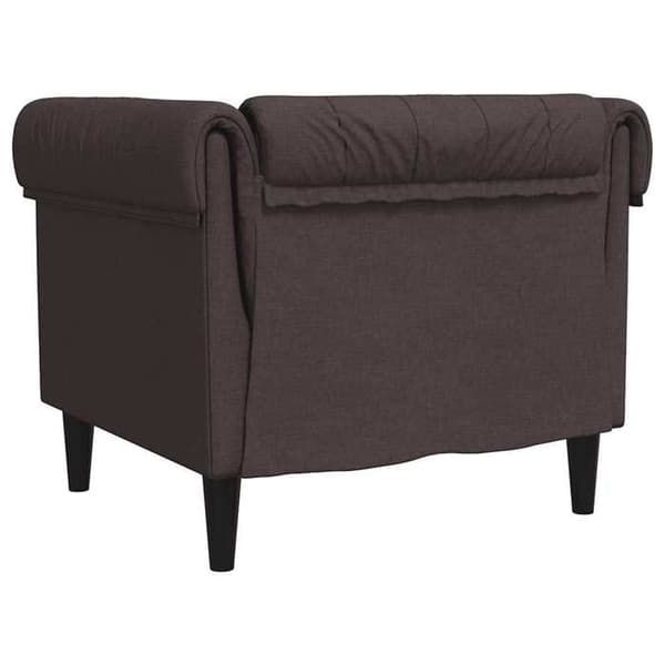 Maison Exclusive - Chesterfield-fåtölj mörkbrun tyg Mörkbrun