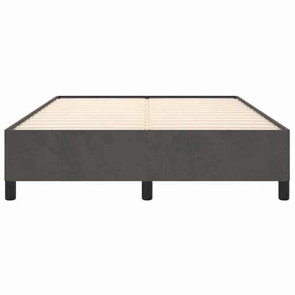 Maison Exclusive - Sängram utan madrass mörkgrå 140x190 cm sammet