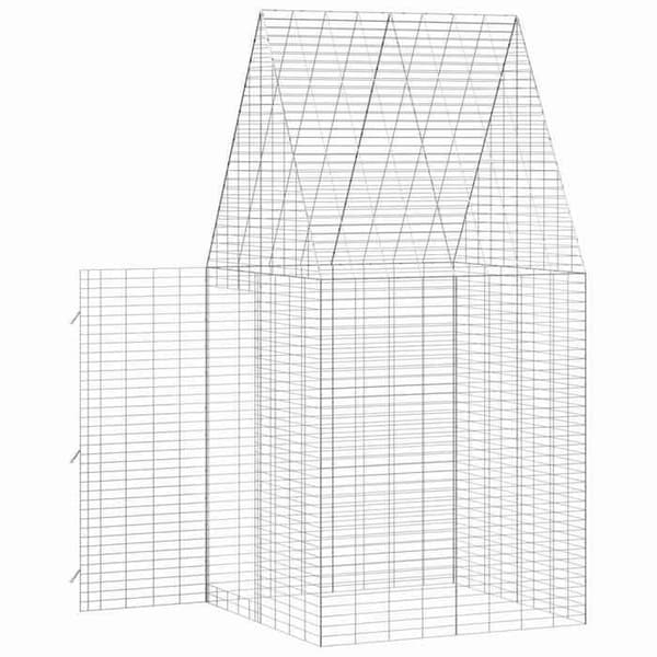Maison Exclusive - Bur för kaniner Silver 100 x 100 x 210 cm Galvaniserat stål