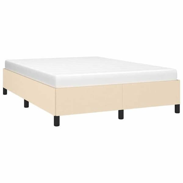 Sengestel - EKSKLUSIV HUS - Creme 140x190 cm - Polyesterstof - Lamelseng - Robuste ben Grädde