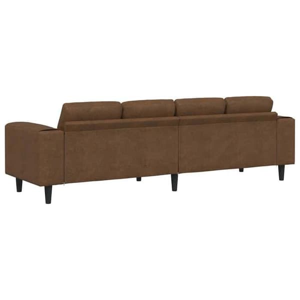 Soffa - EXKLUSIVT HUS - 250x77x76 cm - Brun - Polyesterbeläggning som är fläckavvisande - Mjuka skumkuddar brun