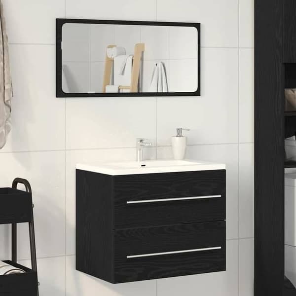 Maison Exclusive - Badeværelses underskab i sort eg 60x38,5x48 cm