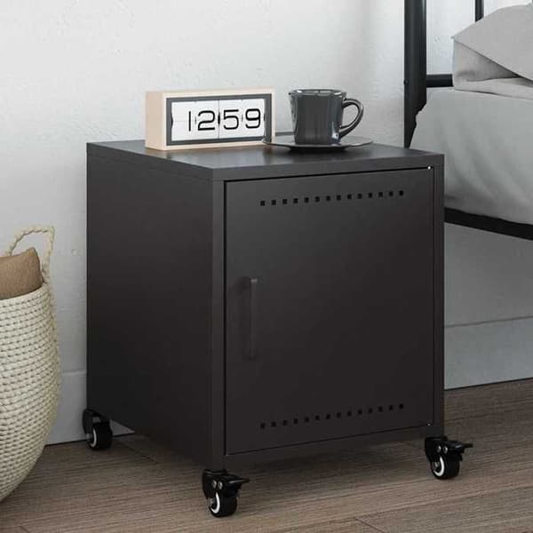 Maison Exclusive - Sort natbord 36x39x43,5 cm stål