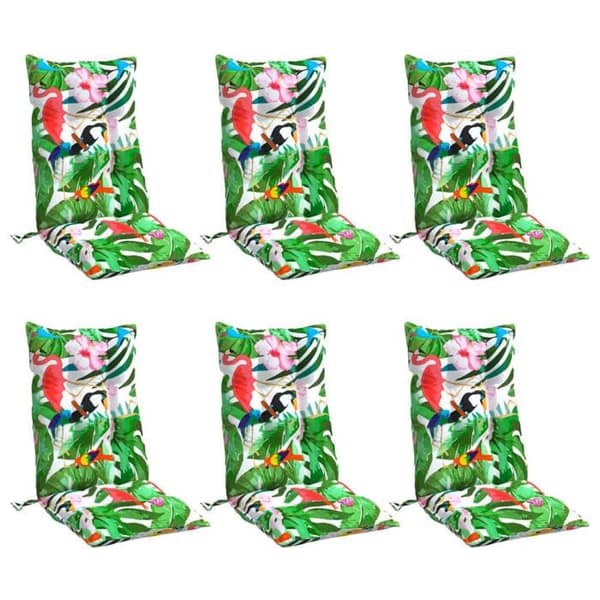 Maison Exclusive - Højryggede stolpuder sæt af 6 multicolor
