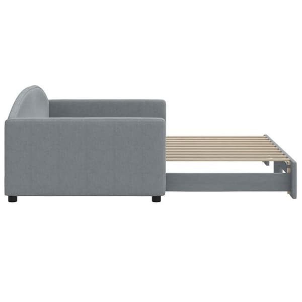 Maison Exclusive - Sovesofa med udtræksseng lys grå 100x190 cm stof