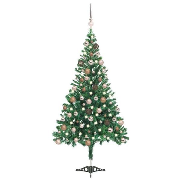 Maison Exclusive - Forudbelyst kunstigt juletræ/bolde 120 cm 230 grene