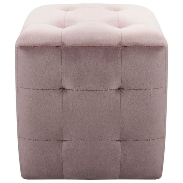 Maison Exclusive - Sängbord 2 st Rosa 30x30x30 cm Sammetstyg Ros