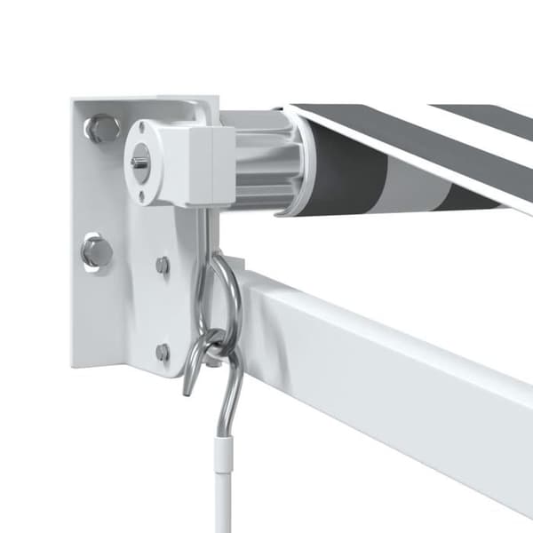 Maison Exclusive - Retractable markis antracit och vit 3,5x2,5m tyg/aluminium