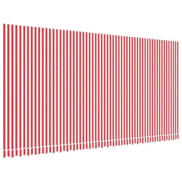 Maison Exclusive - Ersättningstyg för röd och vit markis 600x300 cm polyester